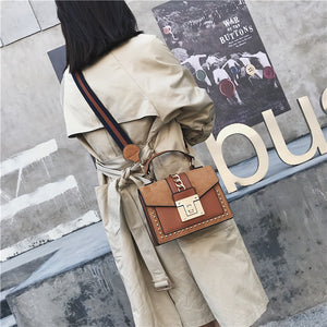 Snake Grain Faux Leather Handbag