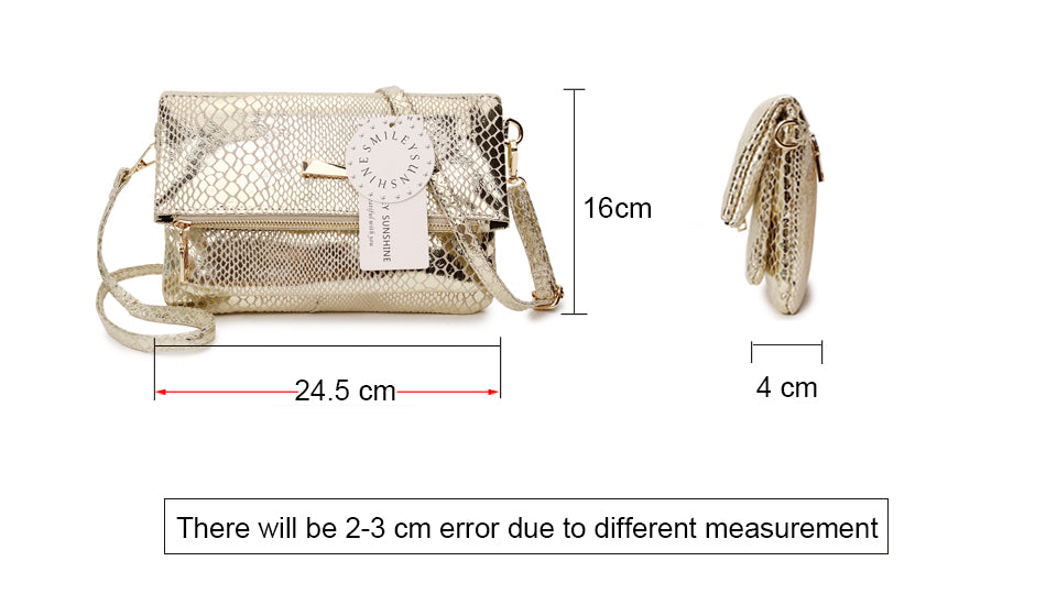 Gold Snakeskin Crossbody Bag