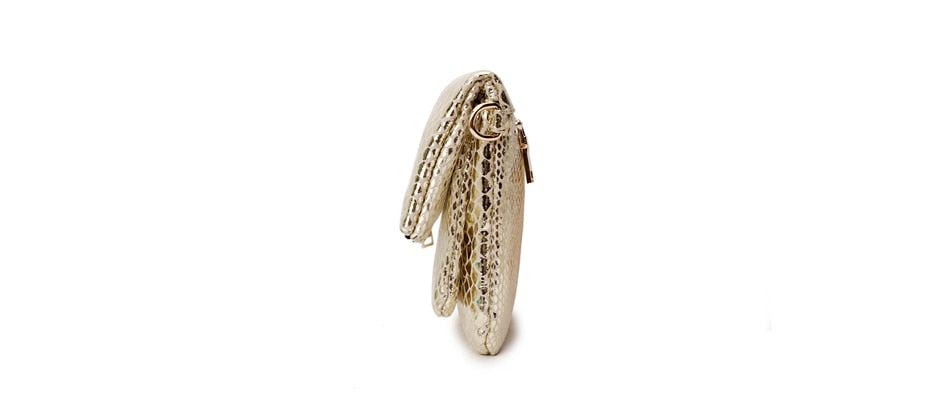 Gold Snakeskin Crossbody Bag