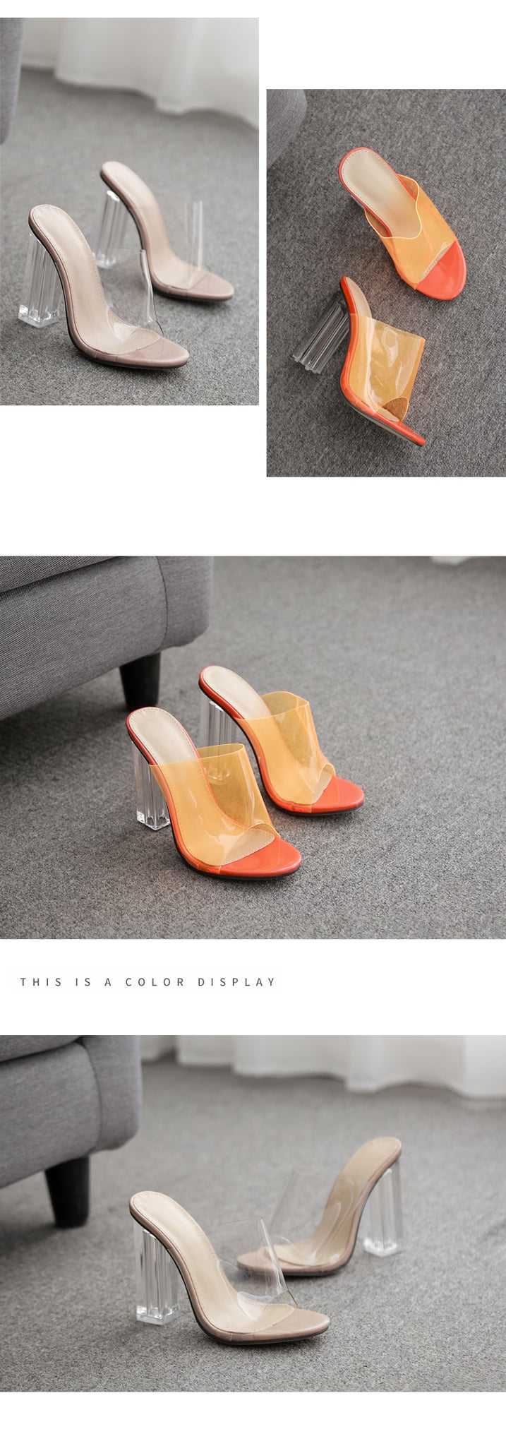 Transparent Sexy Clear High Heel Shoes