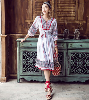 Red Boho Dress