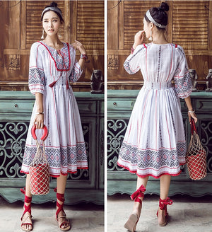 Red Boho Dress