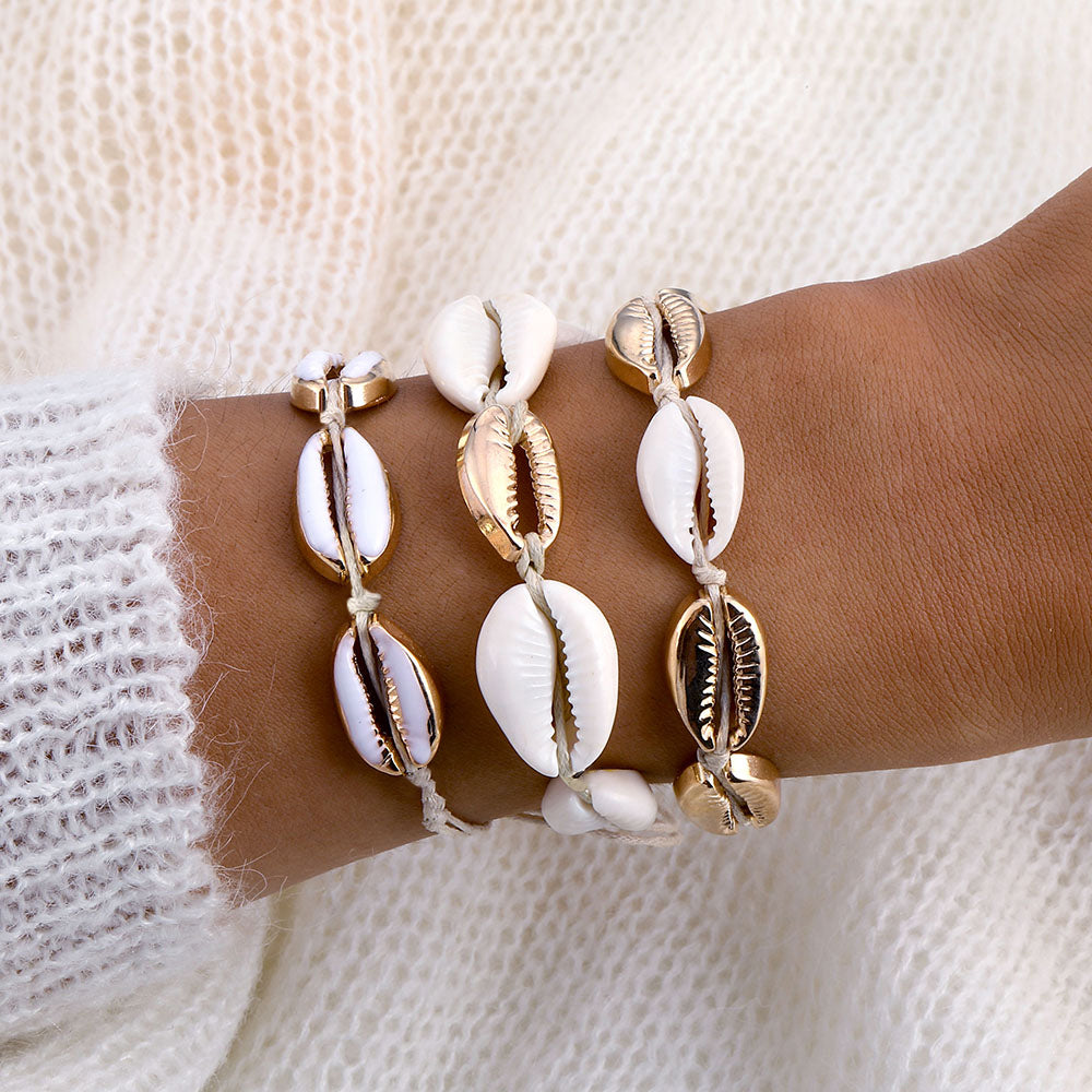 Bohemian Shell Rope Chain Bracelet