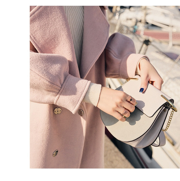Cozy Wool Coat With Lantern Sleeves