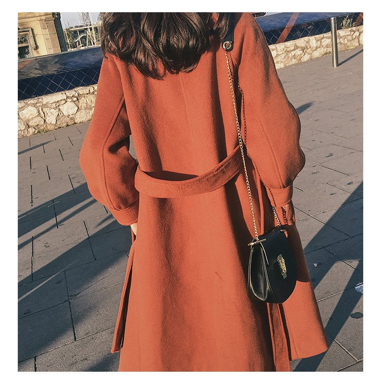 Cozy Wool Coat With Lantern Sleeves