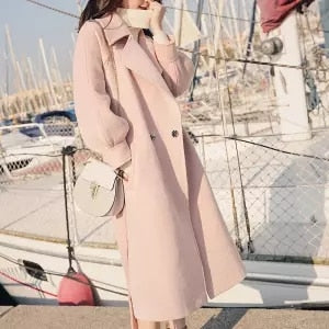 Cozy Wool Coat With Lantern Sleeves