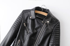 Faux Leather Moto Jacket