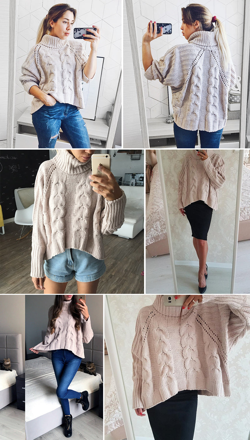 Turtleneck Knit Sweater
