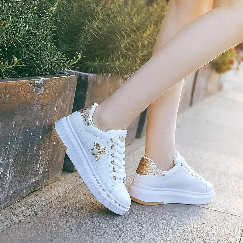 Bee-yonce White Sneakers