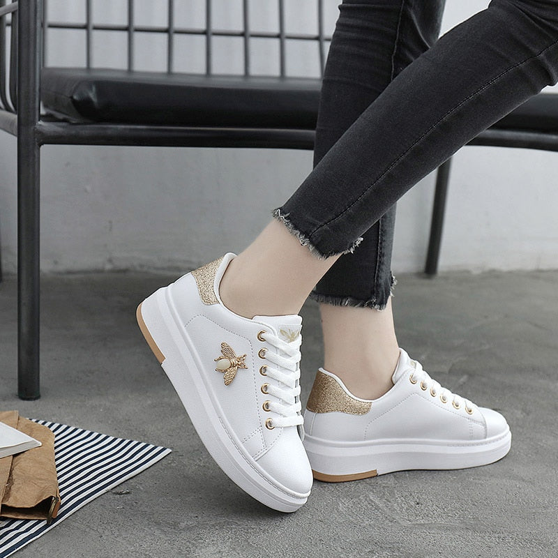 Bee-yonce White Sneakers