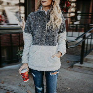 Sherpa Style Plush Pullover