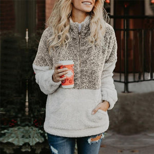 Sherpa Style Plush Pullover