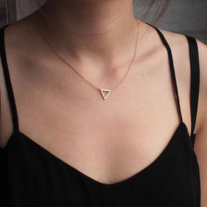 Charm Necklace with Triangle Pendant