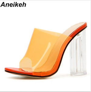 Transparent Sexy Clear High Heel Shoes