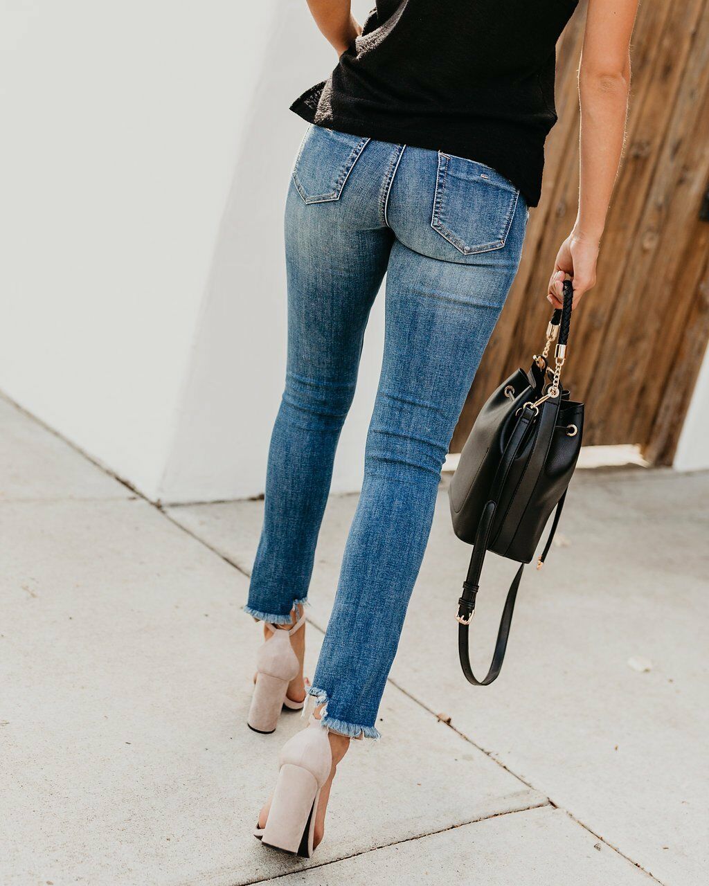 Stretch Ripped Distressed Skinny High Waist Jeans
