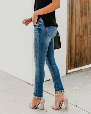 Stretch Ripped Distressed Skinny High Waist Jeans