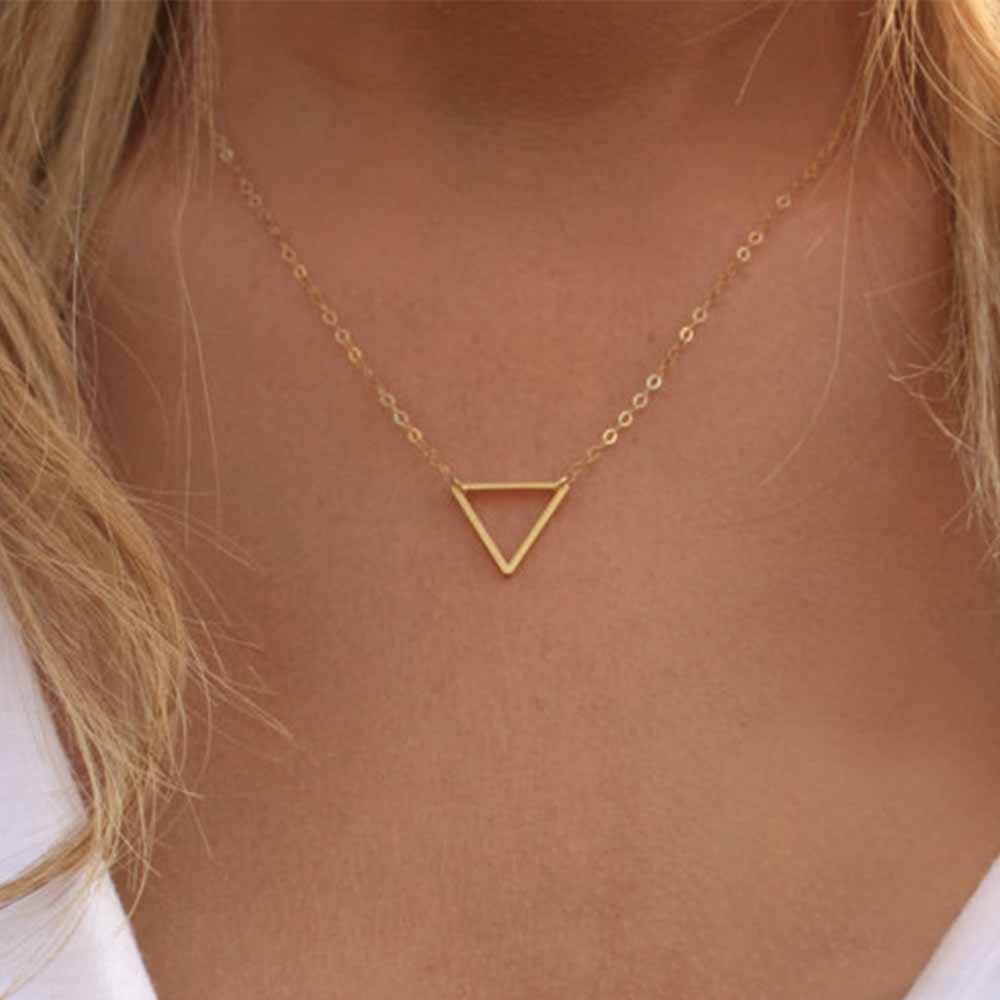 Charm Necklace with Triangle Pendant