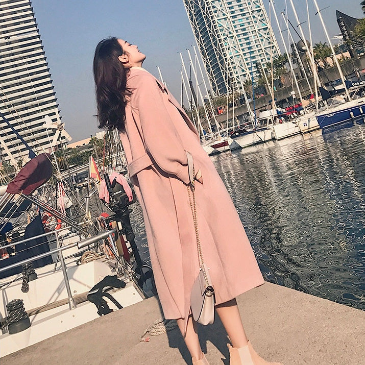 Cozy Wool Coat With Lantern Sleeves