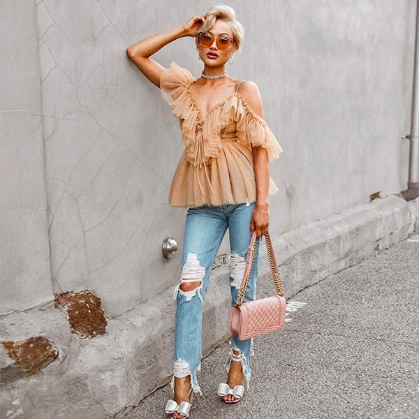 Frill Shirt with Ruffles